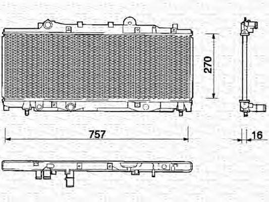 Радиатор, охлаждение двигателя MAGNETI MARELLI 350213115000