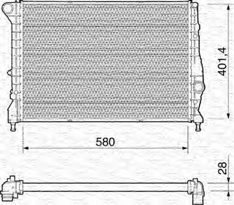 Радиатор, охлаждение двигателя MAGNETI MARELLI 350213193000