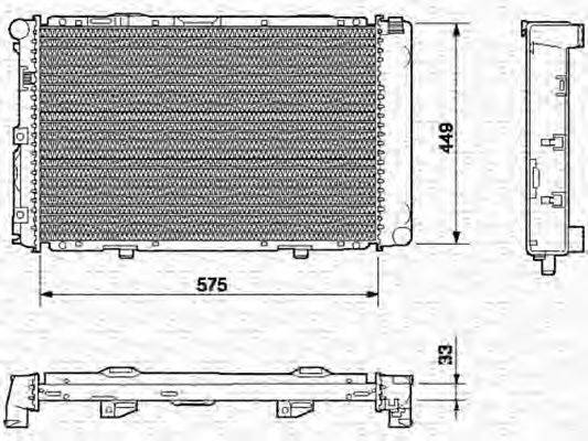 Радиатор, охлаждение двигателя MAGNETI MARELLI 350213543000