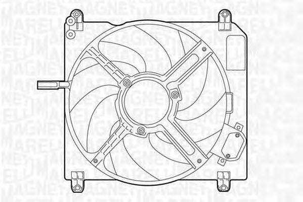 Вентилятор, охлаждение двигателя MAGNETI MARELLI 069422010010