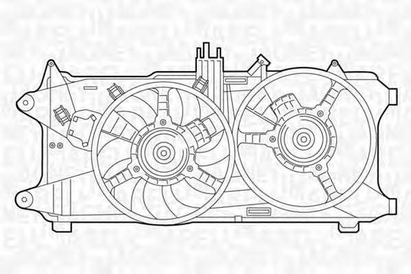 Вентилятор, охлаждение двигателя MAGNETI MARELLI 069422036010