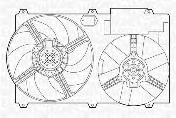 Вентилятор, охлаждение двигателя MAGNETI MARELLI 069422302010