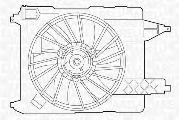 Вентилятор, охлаждение двигателя MAGNETI MARELLI 069422355010