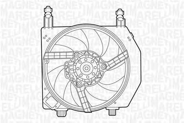 Вентилятор, охлаждение двигателя MAGNETI MARELLI 069422399010