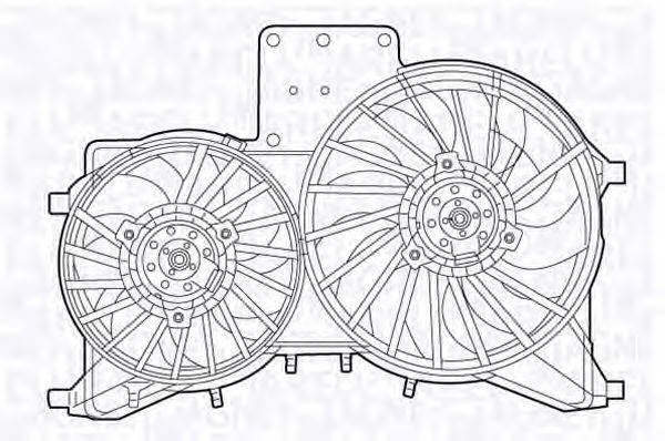 Вентилятор, охлаждение двигателя MAGNETI MARELLI 069422542010