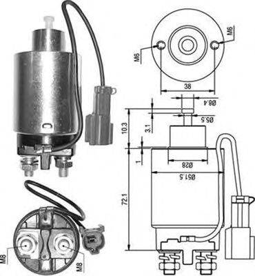 Тяговое реле, стартер MAGNETI MARELLI 940113050285