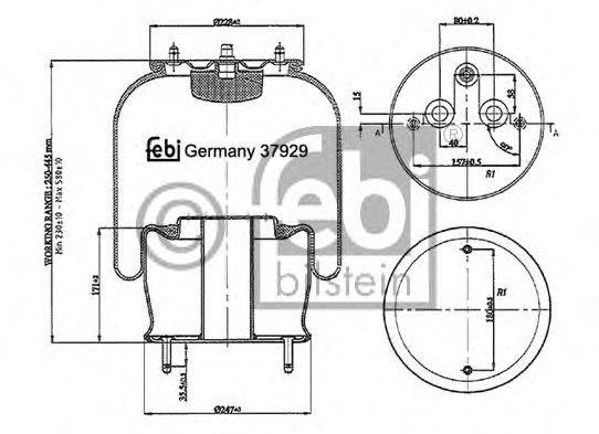 Кожух пневматической рессоры FEBI BILSTEIN 37929