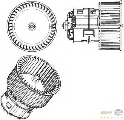 Вентилятор салона BEHR HELLA SERVICE 8EW351104431