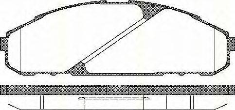 Комплект тормозных колодок, дисковый тормоз TRISCAN 8110 14040