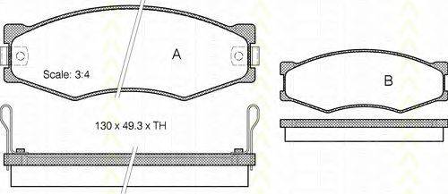 Комплект тормозных колодок, дисковый тормоз TRISCAN 0680