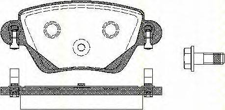 Комплект тормозных колодок, дисковый тормоз TRISCAN 23410