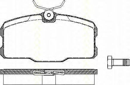 Комплект тормозных колодок, дисковый тормоз TRISCAN 811023035