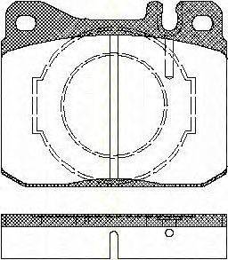 Комплект тормозных колодок, дисковый тормоз TRISCAN 8110 23238