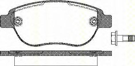 Комплект тормозных колодок, дисковый тормоз TRISCAN FDB1476