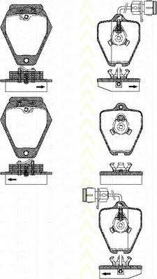 Комплект тормозных колодок, дисковый тормоз TRISCAN 21452