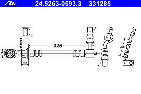 Тормозной шланг ATE 24.5263-0593.3