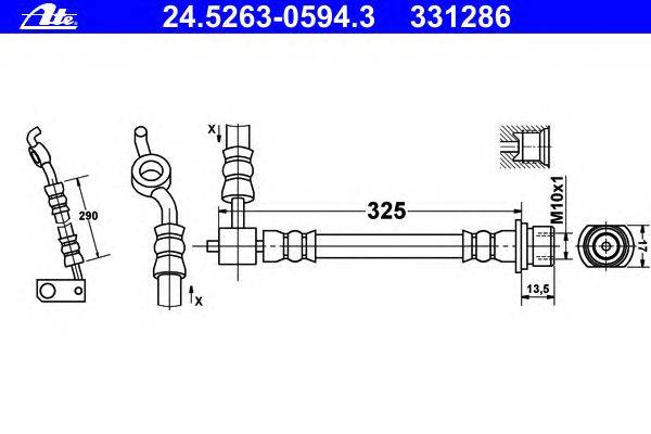 Тормозной шланг ATE 24.5263-0594.3