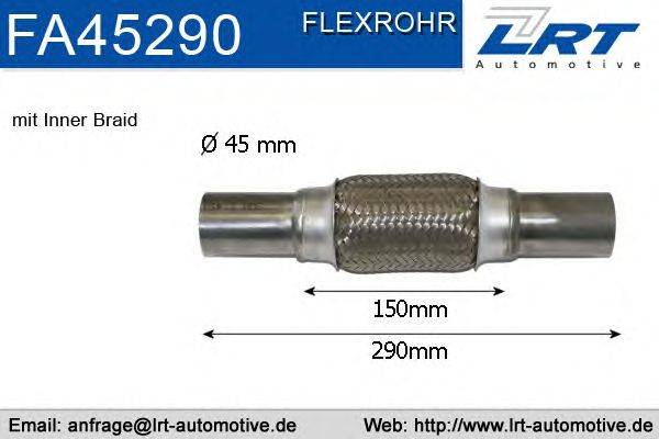 Гофрированная труба, выхлопная система LRT FA45290