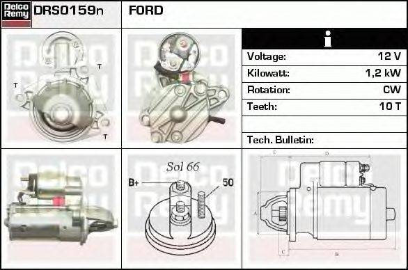 Стартер DELCO REMY DRS0159N