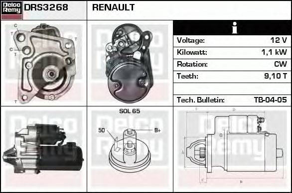 Стартер DELCO REMY DRS3268