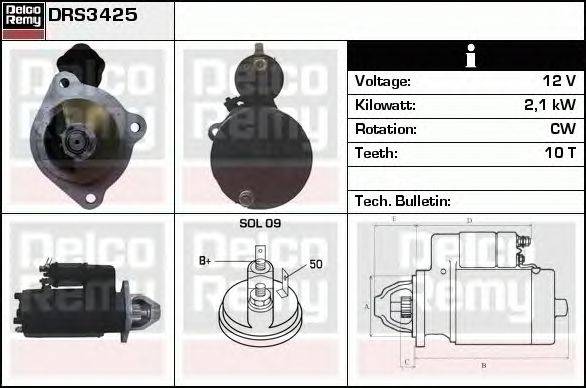 Стартер DELCO REMY DRS3425