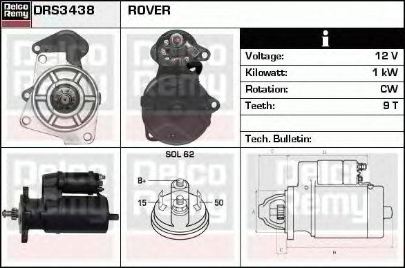 Стартер DELCO REMY DRS3438