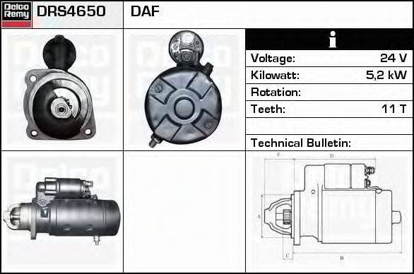 Стартер DELCO REMY DRS4650
