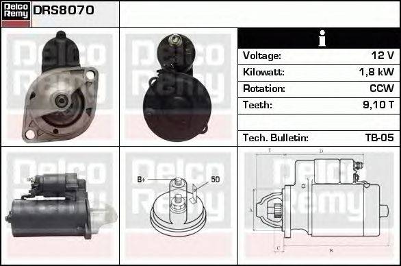 Стартер DELCO REMY DRS8070