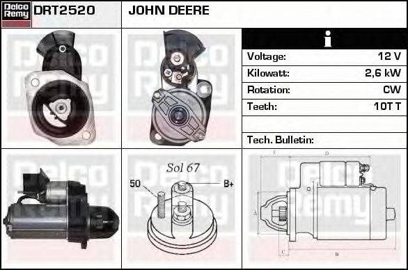 Стартер DELCO REMY DRT2520