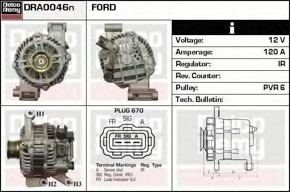Генератор DELCO REMY DRA0046N
