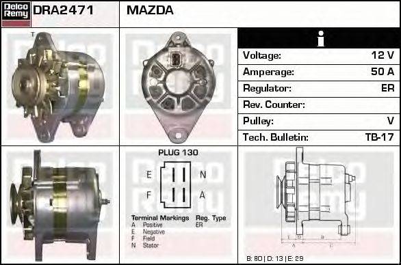 Генератор DELCO REMY DRA2471