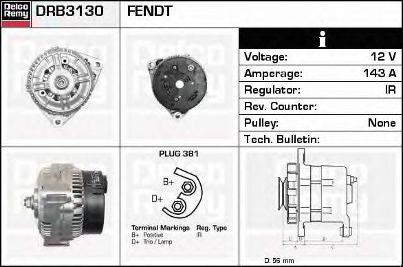 Генератор DELCO REMY DRB3130