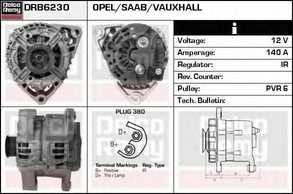 Генератор DELCO REMY DRB6230