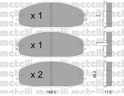 Комплект тормозных колодок, дисковый тормоз METELLI 22-0904-0