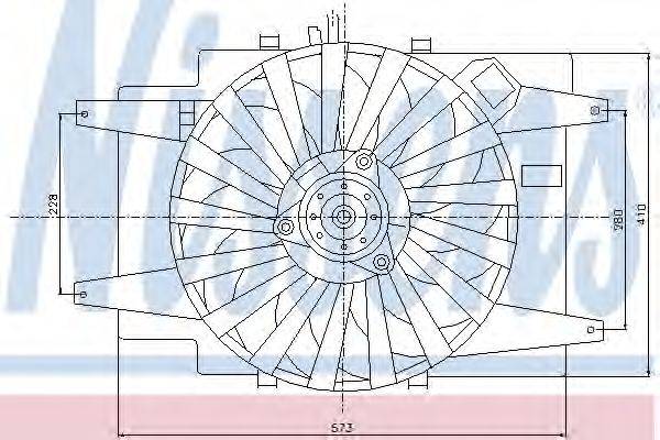 Вентилятор, охлаждение двигателя NISSENS 85103