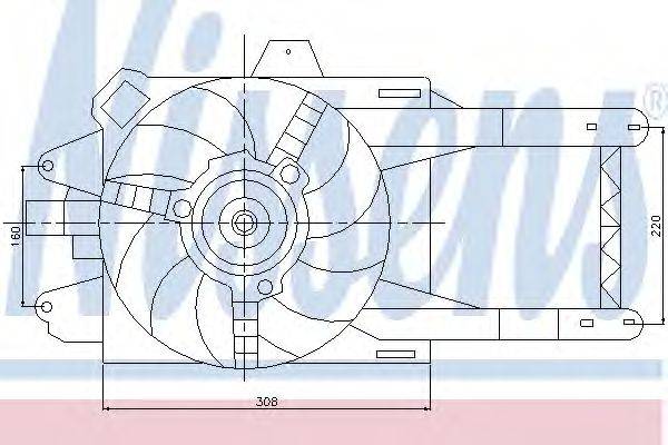 Вентилятор, охлаждение двигателя NISSENS 85118