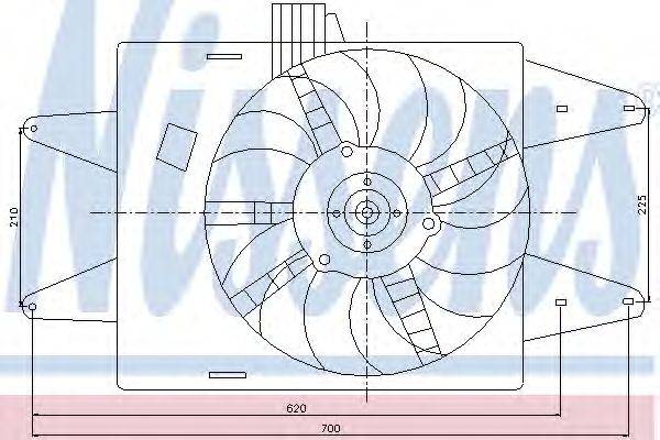 Вентилятор, охлаждение двигателя NISSENS 85126