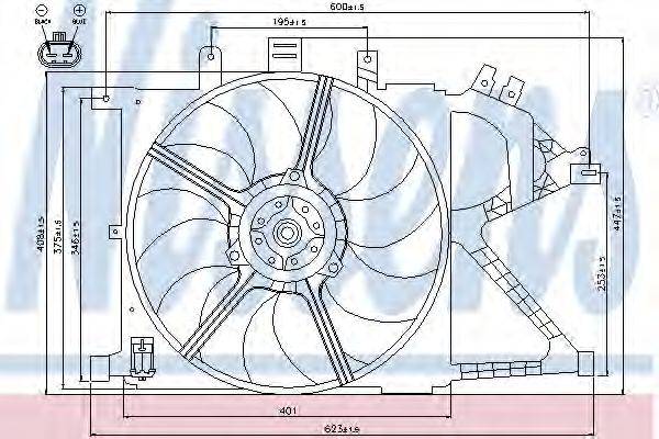 Вентилятор, охлаждение двигателя NISSENS 85195