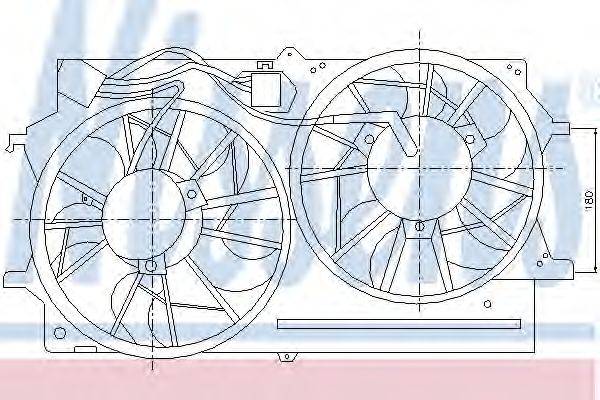 Вентилятор, охлаждение двигателя NISSENS 85214
