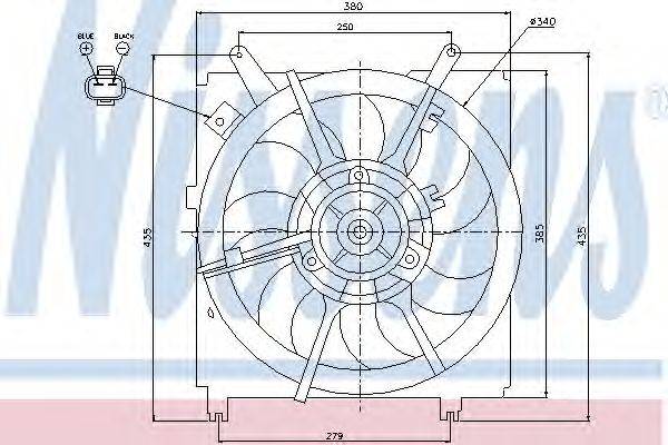 Вентилятор, охлаждение двигателя NISSENS 85241