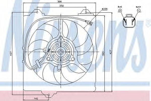 Вентилятор, охлаждение двигателя NISSENS 85242