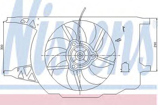 Вентилятор, охлаждение двигателя NISSENS 85257