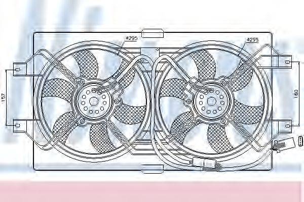 Вентилятор, охлаждение двигателя NISSENS 85386