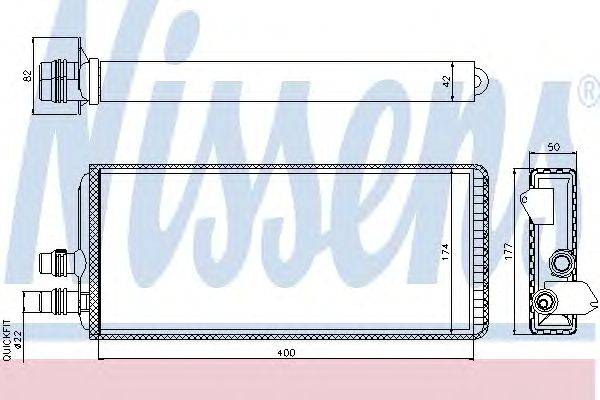 Теплообменник, отопление салона NISSENS 71815