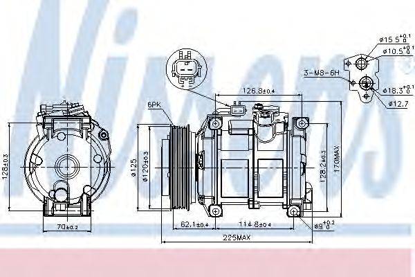 Компрессор, кондиционер NISSENS 89074