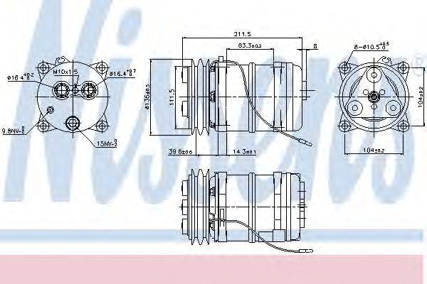 Компрессор, кондиционер NISSENS 899914