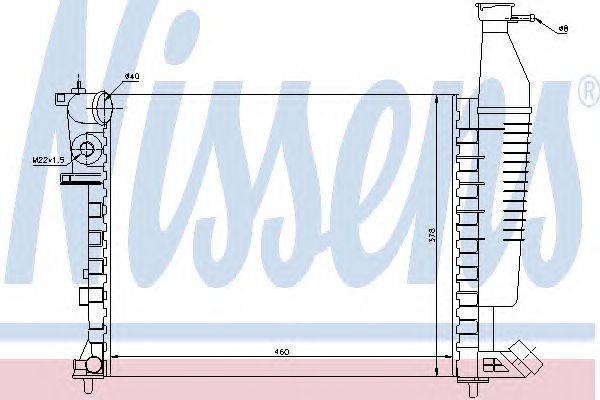 Радиатор, охлаждение двигателя NISSENS 63546