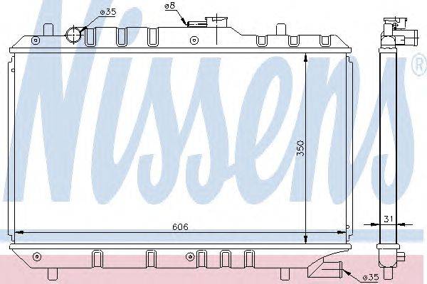 Радиатор, охлаждение двигателя NISSENS 64168