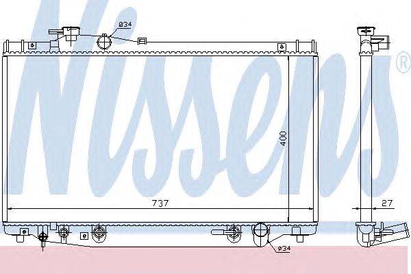 Радиатор, охлаждение двигателя NISSENS 64765