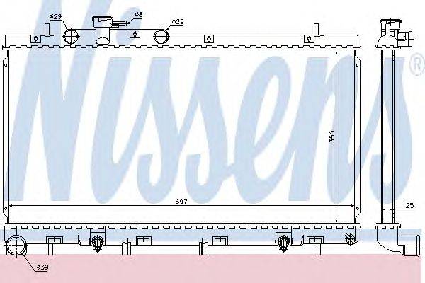 Радиатор, охлаждение двигателя NISSENS 67729